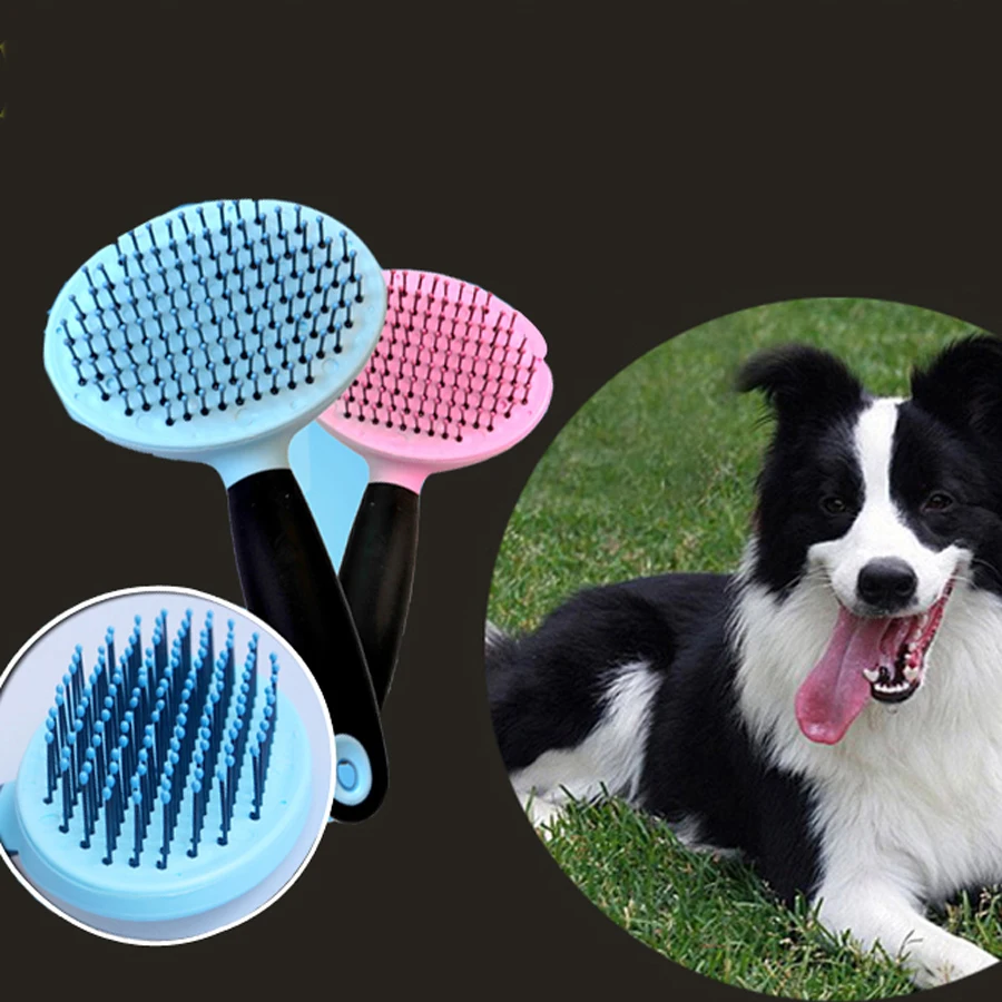 

Dogs Grooming Comb Pet Hair Removal Combs Shedding Automatic Cleaning Brushes Escova Sort Out Cepillo Pelo Pets Suppies70Z1383