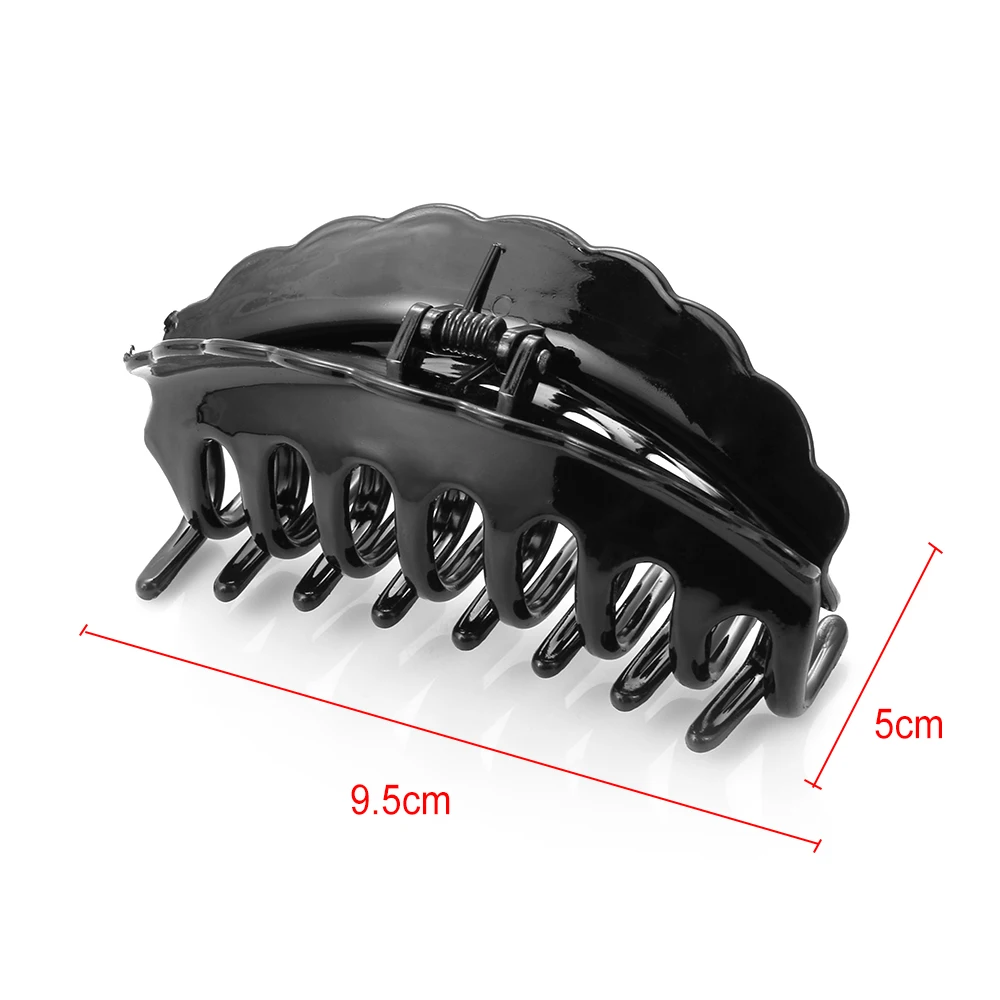 Hollow Out Hair Claw Clips Colorful Hairpin Women Scrub Black Plastic Carving Crab For Hair Large Size Hair Clamps New Fashion