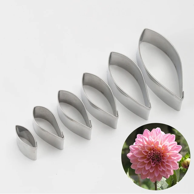 Fondant Dahlia cutter set Sugar Flower Stainless Steel cutter set Dahlia petal set 6pcs/set