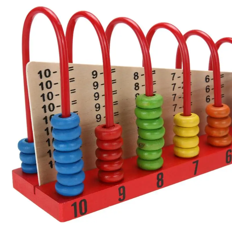 Wooden Abacus Counting Beads Maths Toy Clouds Computation Bead Blocks Kids Montessori Learning Early Educational Children Gift