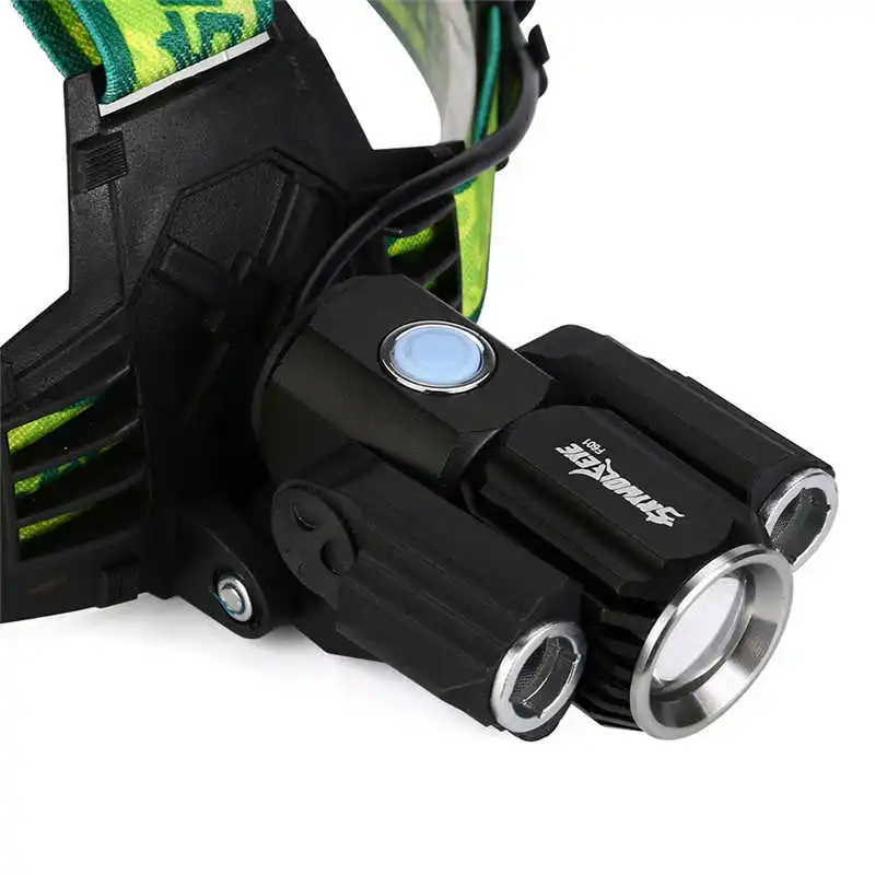 15000LM 3X XM-L T6 powerful led flashlight rechargeable 18650 Headlamp Headlight Light Torch flashlights headlamps #4S3 (2)