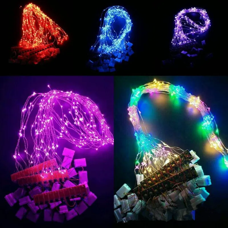 Leds String Light Flashing DIY Handmade Flower Garland Wedding Glow Party Christmas Halloween