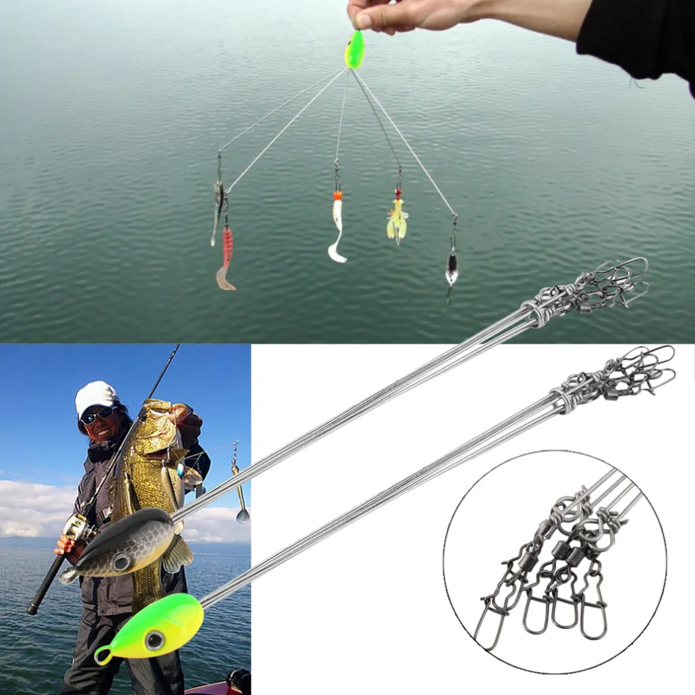 Plein air pratique leurres de poisson crochet de pêche équipement en acier inoxydable multifonctionnel matériel de pêche combinaison