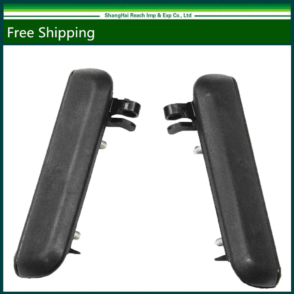 Front Black Outer Outside Exterior Door Handle Pair Set of 2 for Tercel Paseo