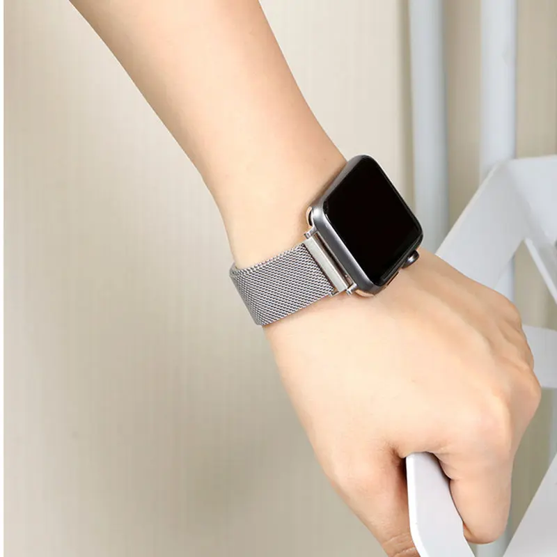 Ремешок для ремешка 44 мм 40 iWatch 42 38 браслет из нержавеющей стали Миланская петля