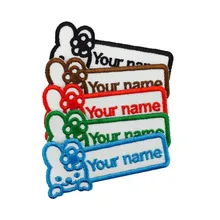 5 шт. в наборе на заказ Ваше имя патч с кошачьим узором милые животные вышивка патч многоцветный Железный На Патчи для одежды