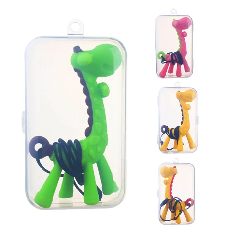 Baby Teether Safety Silicone Giraffe Teethers For Baby Infant Kids Chew Tooth Toys Baby Dental Care Strengthening Tooth Training