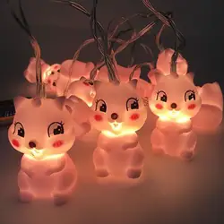 Рождественский светодиодный ПЭТ белка свет шнура Батарея управляется Фея огни 10 светодиодный фантастические огни для Спальня Детская
