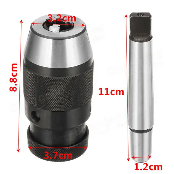 1/32-1/2 Inch Keyless Drill Chuck With MT2 shank JT33 Arbor for CNC Tool