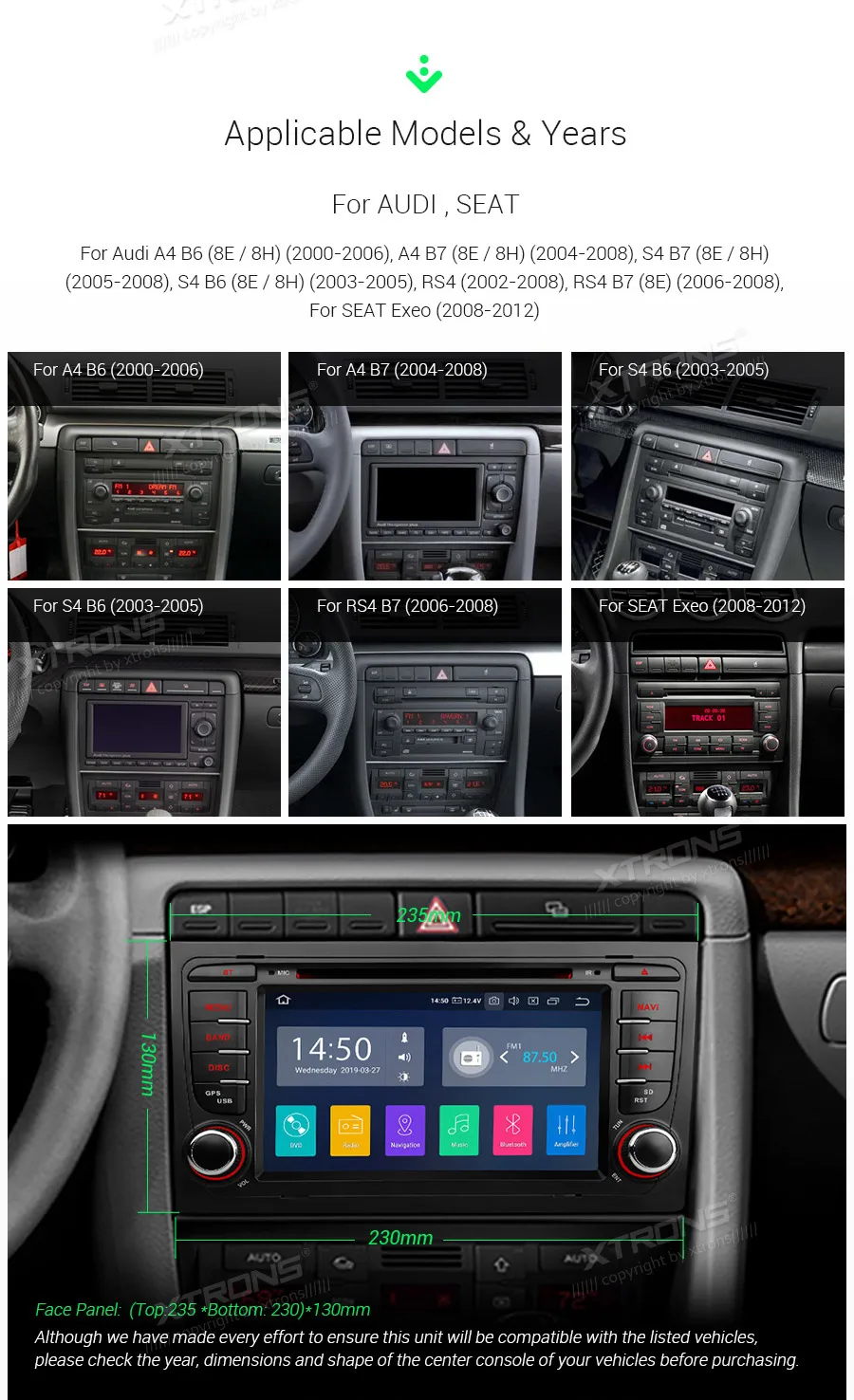 Flash Deal 7" Quad-Core 1.5GHz CPU Android 9.0 Pie OS Car DVD Multimedia GPS Radio for Seat Exeo 2008-2013 with Full RCA Output Support 3 Flash Deal 7" Quad-Core 1.5GHz CPU Android 9.0 Pie OS Car DVD Multimedia GPS Radio for Seat Exeo 2008-2013 with Full RCA Output Support 3