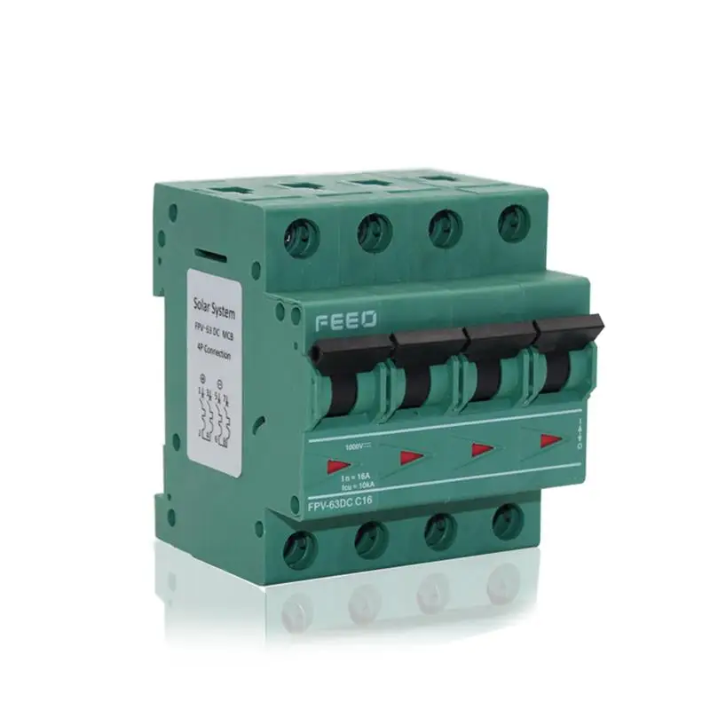 

FEEO FPV-63 4P 1000V 6A 10A 16A 20A 25A 32A 40A 50A 63A MCB Mini DC Circuit Breaker
