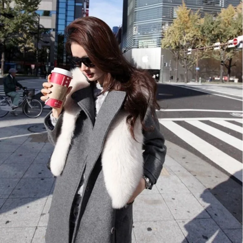Fashion Hot Autumn women's vest Winter Fur Vest Warm Faux Fox Short Jacket Furs Coats Lady Casual Gilet Outwear S-3XL HD88
