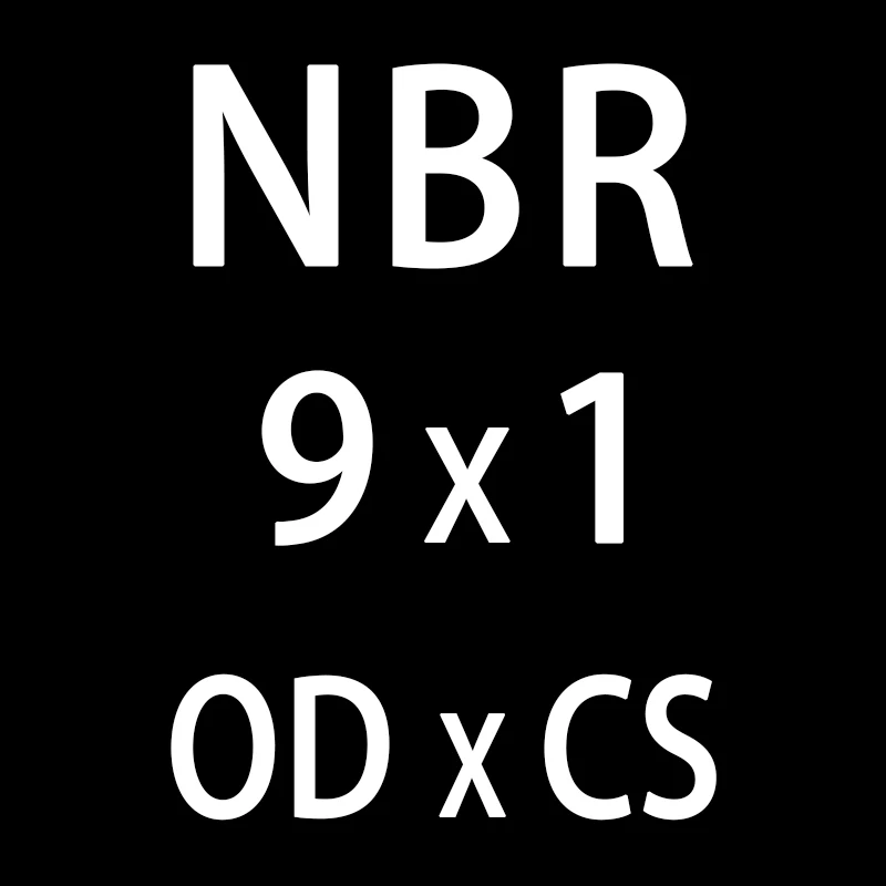 50 шт./лот резиновым кольцом черный NBR уплотнительное кольцо 1 мм OD4/4,5/5/6/6,5/7/7,5/8/9/9,5/10 мм уплотнительное кольцо нитрил прокладка масла кольца шайба - Цвет: OD9mm