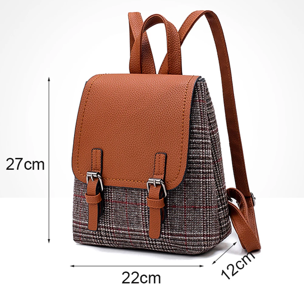 Retro Women Backpack Lady soft PU Leather new fashion Korean style wild personality student Fashion Women Backpack bag