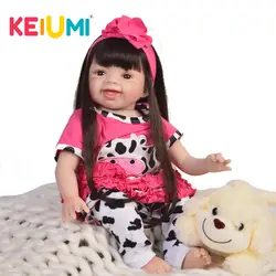 KEUIMI выглядит реального 22 ''мягкий силиконовый детский Reborn реалистичные принцессы ПП хлопка тело возрождается куклы младенца Игрушки для