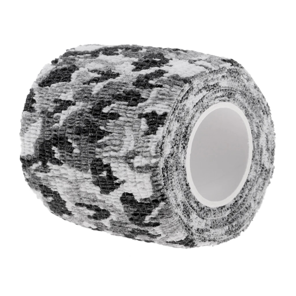 2pcs Bionic Camo Gear Wrap Hunting Camping Stealth Tape Snow Camo 5cmx4.5m 