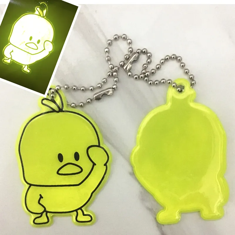

New duckling,see right reflective pendant key chain Bag accessories Random selection improves night visibility,free shipping