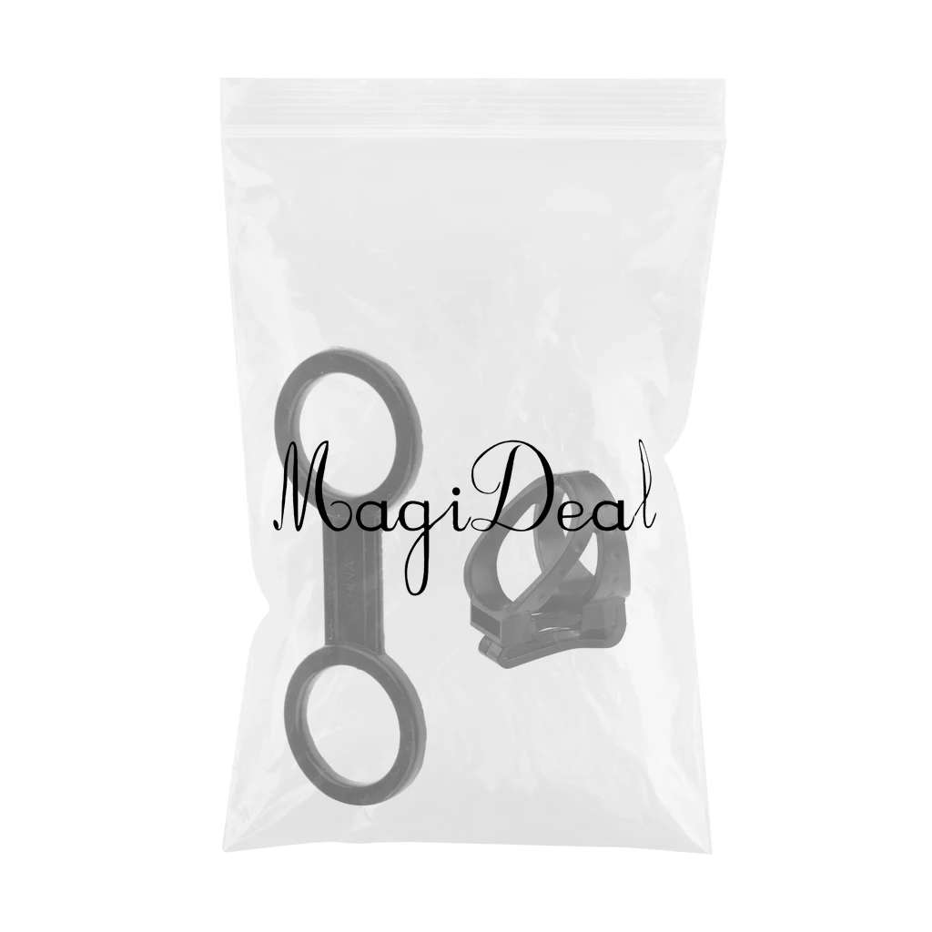 2 Pieces Flexible Detachable Clip Keeper & Dual Loop Retainer for Scuba Diving Dive Snorkeling Snorkel Mask