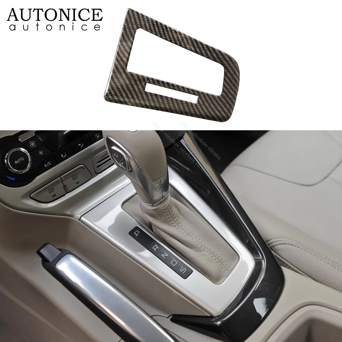 Подходит для Ford Focus MK3 2012 2014 на углеродное волокно Цвет внутренняя панельная
