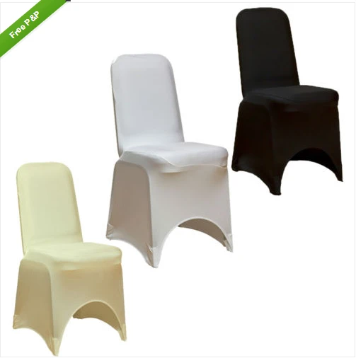 

SPANDEX LYCRA CHAIR COVERS AVAILABLE IN WHITE, BLACK, IVORY, BRAND NEW SEALED