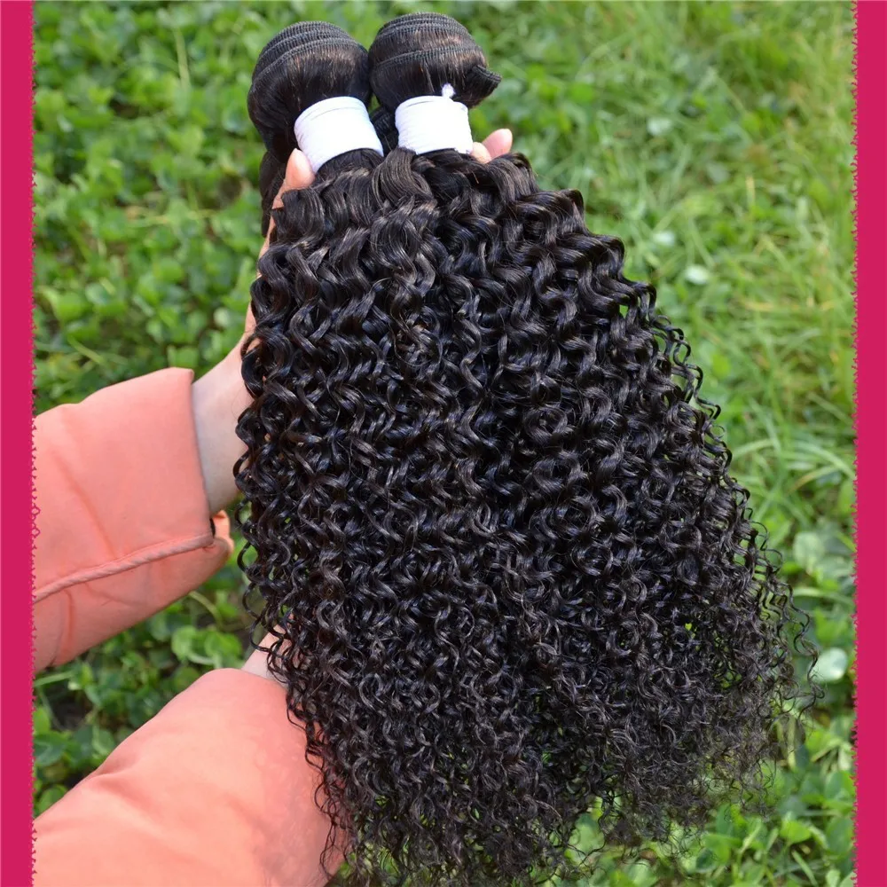 4bundles Brazilian Kinky Curly Hair Weave 8 30inch Mixed Afro