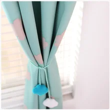 Cotton and polyester fresh clouds cartoon curtain for kid bedroom free shipping