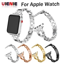 Роскошный сверкающий чехол с кристаллами браслет для Apple Watch iWatch серии 1 2 3 ремешок со стразами ремешок из нержавеющей стали 38 мм 42 мм браслет
