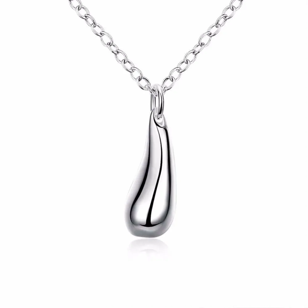 

DWB1 925 silver necklace and drop water shape good quality pendant and women jewelry can be man or women gift