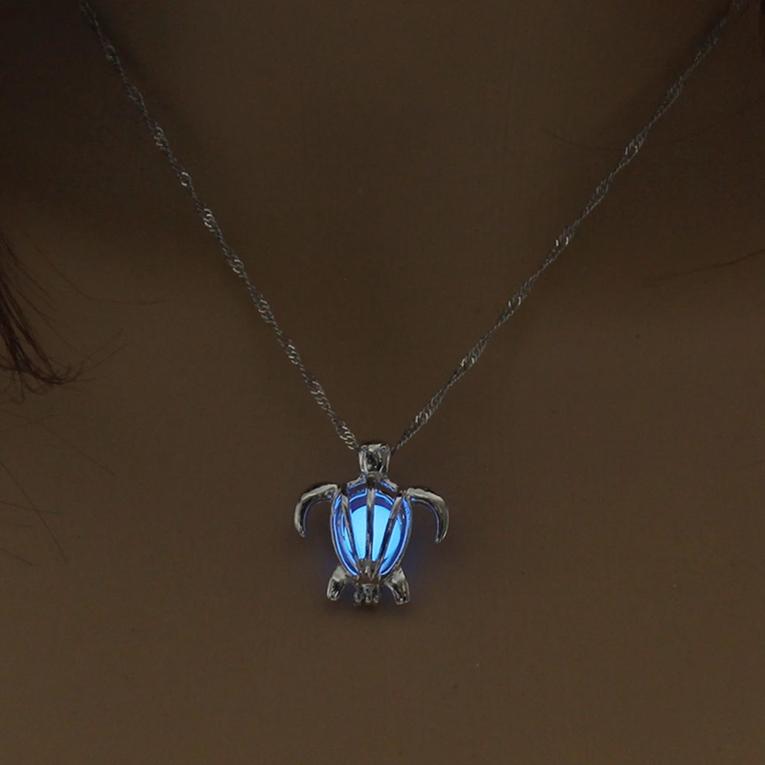 Женское ожерелье с подвеской в виде черепахи серебристого цвета|turtle pendant
