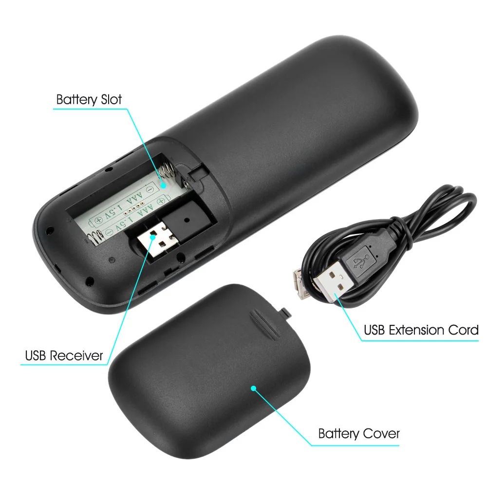 Беспроводная мини клавиатура 2 4G RF QWERTY с тачпадом Air Mouse USB игровая для Android TV Box Tablet