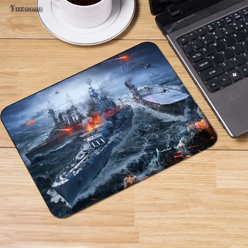 Yuzuoan World of Warships storm Новое поступление коврик для мыши Компьютерная игровая клавиатура Коврик для мышки Not lockedge 18X22 см