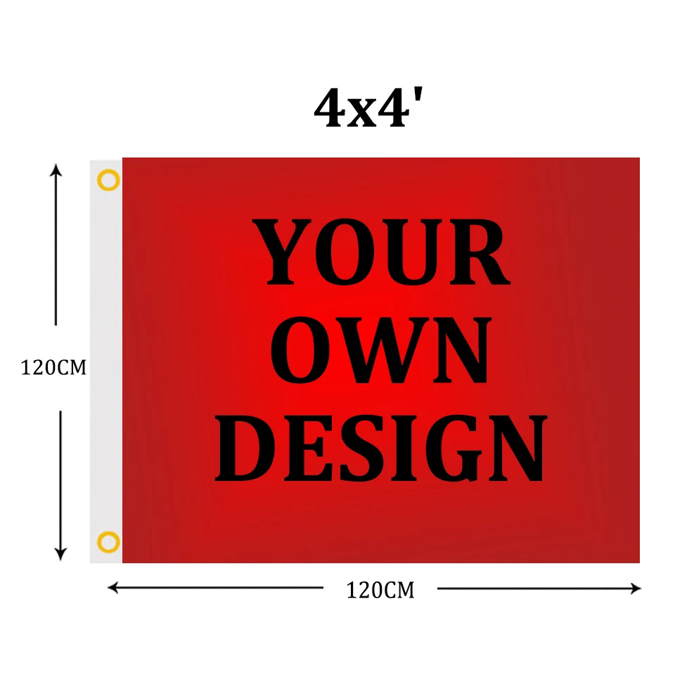 

Custom flag 4x4FT Polyester Customization flag Banners