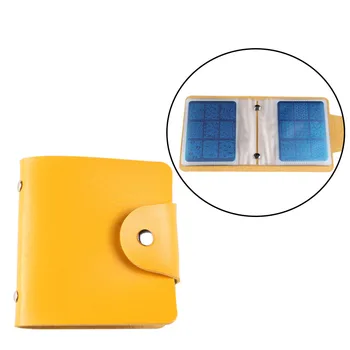 

32Slots Nail Image Plate Folder/CASE/ALBUM For 8cm Diameter Plate Stamping Art Case Yellow Nail Organizer