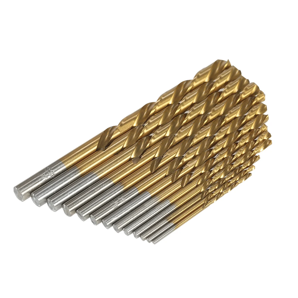 13pcs Left Handed Drill Bit Set M2 HSS with Titanium Nitride Coating Tools for electric digital Drill Bits accessories