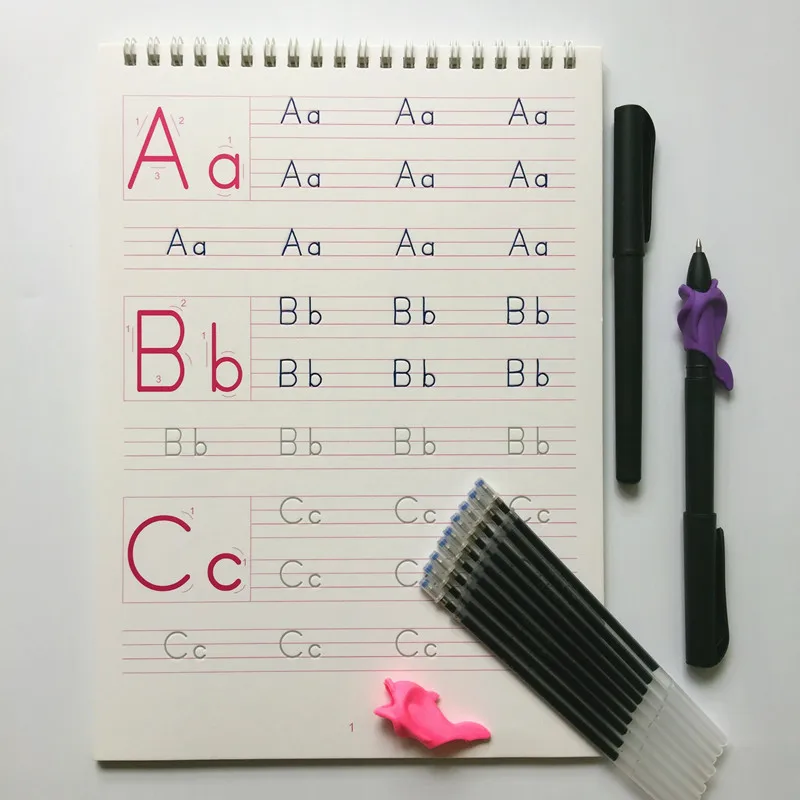 1 pcs English Alphabet groove copybook 26 English letters Character Exercise Kindergarten baby pre-school to write the text 1 pcs children alphabet groove copybook english abc character exercise kindergarten baby pre school to write the text