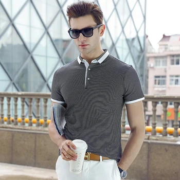 

2020 New Fashion Brand Designer Clothing Polo Shirt Mens Cotton Summer Slim Fit Short Sleeve Striped Polos Casual Mens Clothing