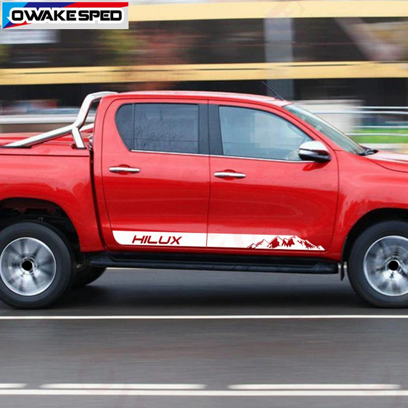 Автомобильная Наклейка для Toyota Hilux Vigo Revo Rocco Sport Stripes авто дверь боковая юбка Декор наклейки автомобильные внешние аксессуары