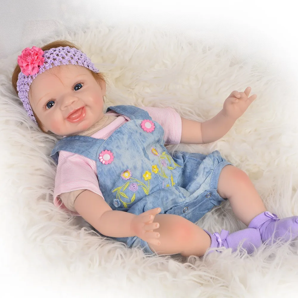 

Bebe Real Rebon dolls 55cm silicone reborn baby girl dolls toys for children birthday present bebe gift reborn bonecas