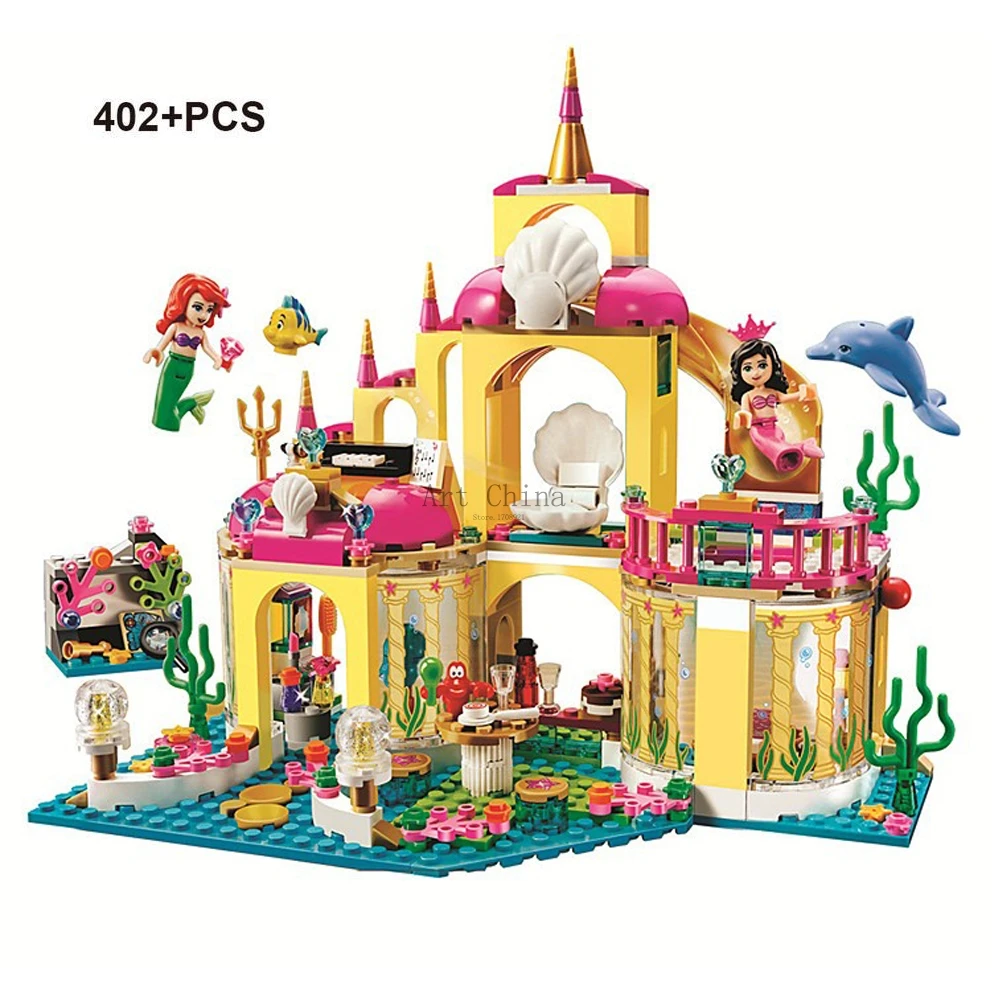 

JG306 Princess Mermaid Ariel Undersea Palace Buildings Bricks Blocks Block Friends 41063 Building Blocks Toys Compatible dolls