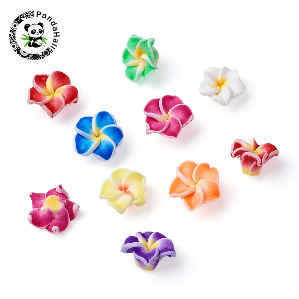 

Mixed Color Polymer Clay 3D Flower Plumeria Beads for Jewelry Making DIY ,12x8mm, 20x10mm,30x11mm,Hole: 2mm,200pcs/lot