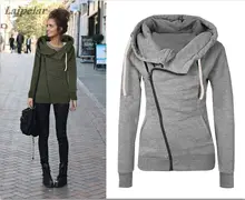 2018 Brand Hoodie For Women Casual Sweatshirt Hooded Hoodies Sweatshirt Grey Pink Solid Tracksuit Zipper Irregular Costume casual cross at back sleevless hoodie sweatshirt in grey