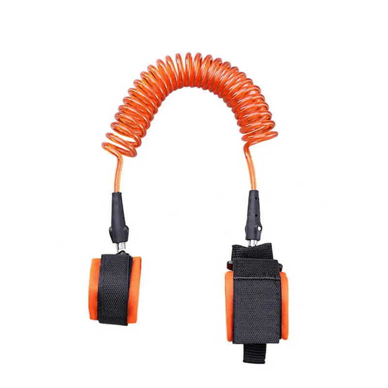 Orange 2.5m Vvcare BC-LB001 ребенка анти потери безопасности соединитель на запястье малыша вожжи-ходунки ремень Мягкий браслет - Цвет: Orange 2.5m