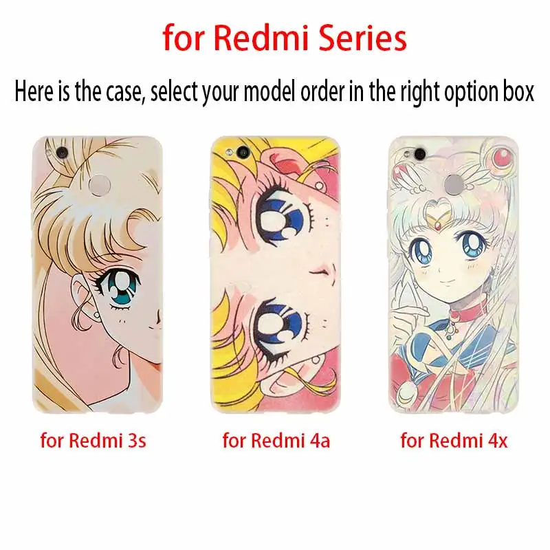 Прозрачный силиконовый чехол с аниме Сейлор Мун Луна кот для Xiaomi Redmi 9A 8A 7A 6A 9AT Note 9 8