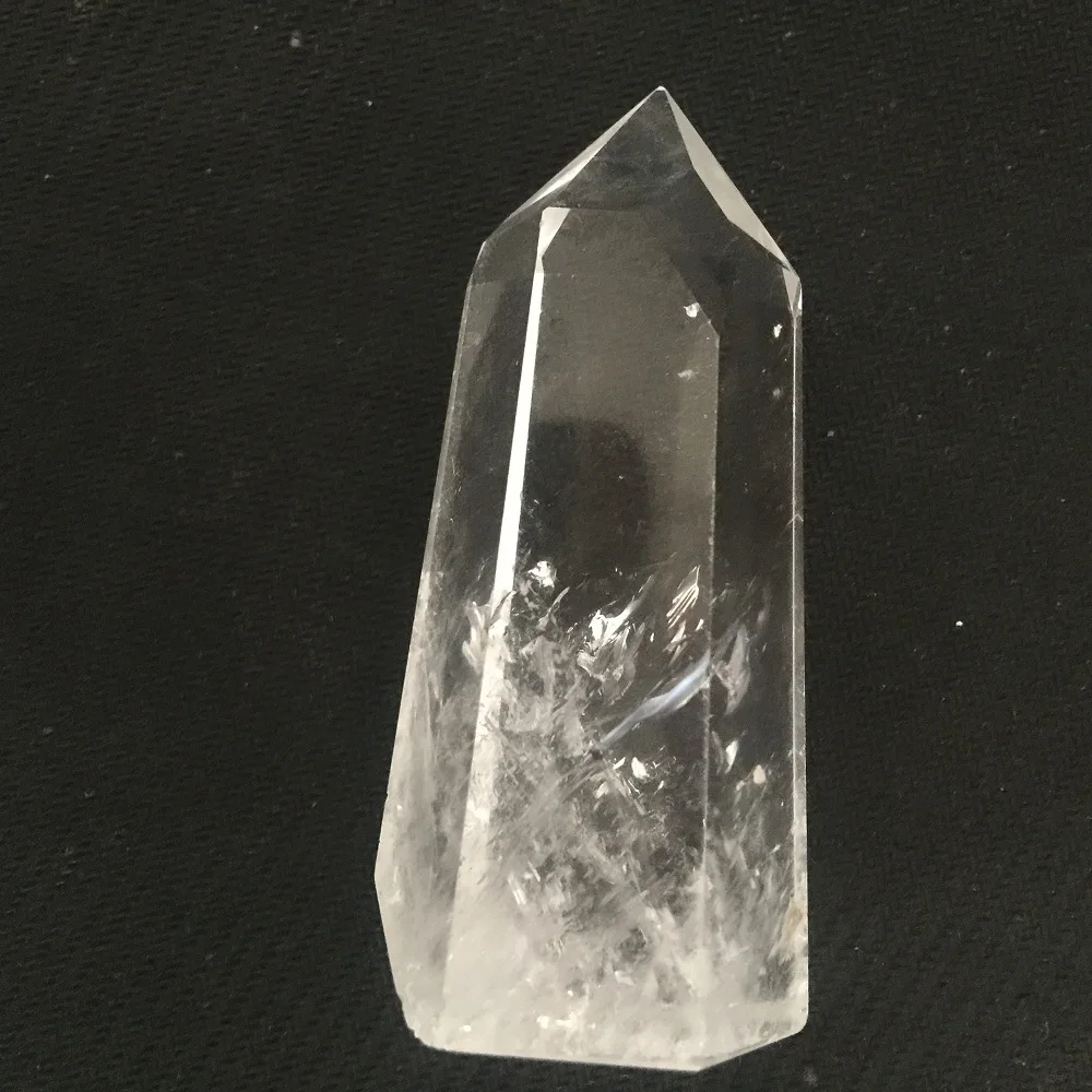 1 шт. натуральный хрусталь камень высокого качества Прозрачный камень полированный кристалл кварца одноточечная палочка украшение Фен-шуй