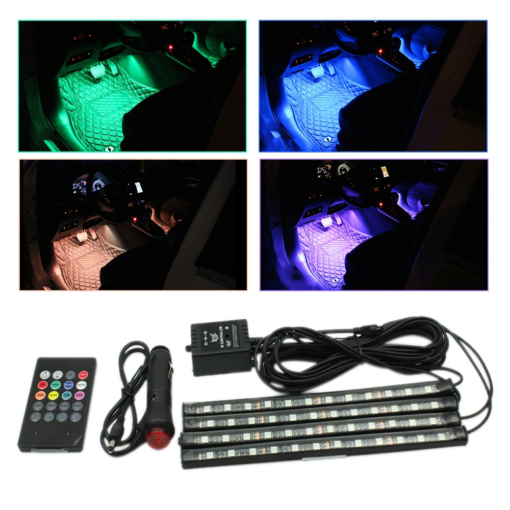 Car led strip lights with remote controller (7)