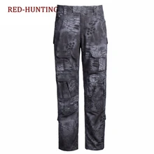 Новые камуфляжные военные тактические брюки армейская Военная униформа брюки воздушный Пейнтбольный бой Брюки карго хлопок человек