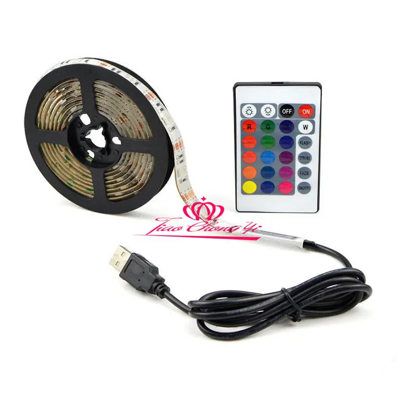 5 в постоянного тока 5050 RGB Светодиодная лента USB светодиодные ленты гибкая 1 м IP20 и
