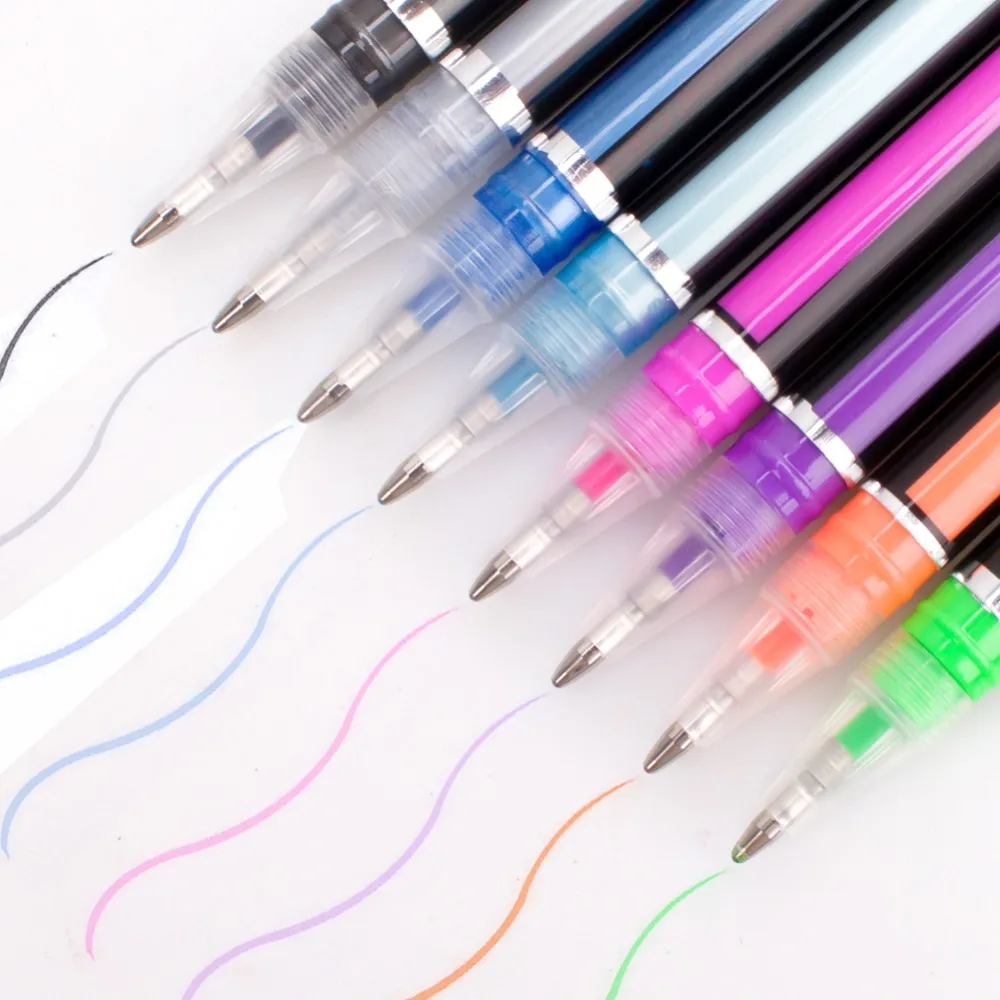 Для ультратонких гелевых ручек 48 цветов+ 48 шт Заправка для гелевой ручки цветной маркер для крафтинга Рисование для детей и взрослых