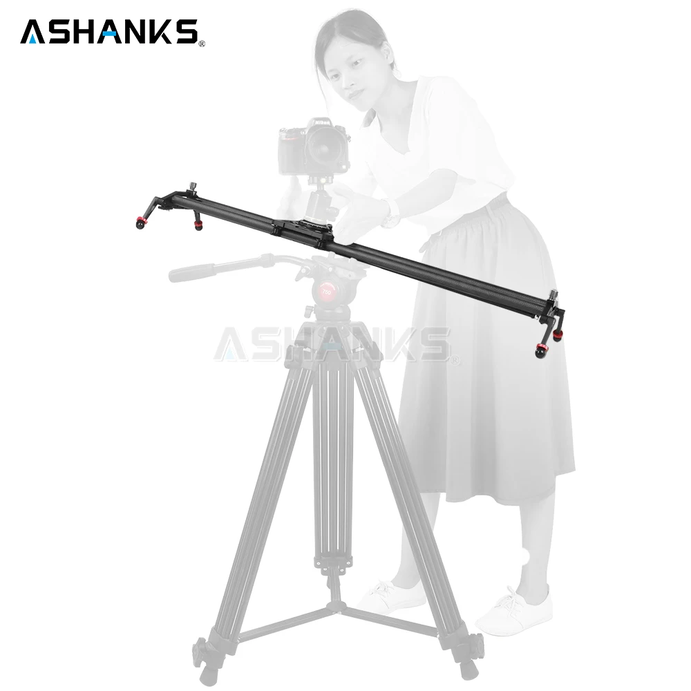 ASHANKS S2 Camera Track Slider Carbon Fiber Adjustable Angle Tube Follow Focus Pan for Stabilizer DV DSLR Camera Video Shooting