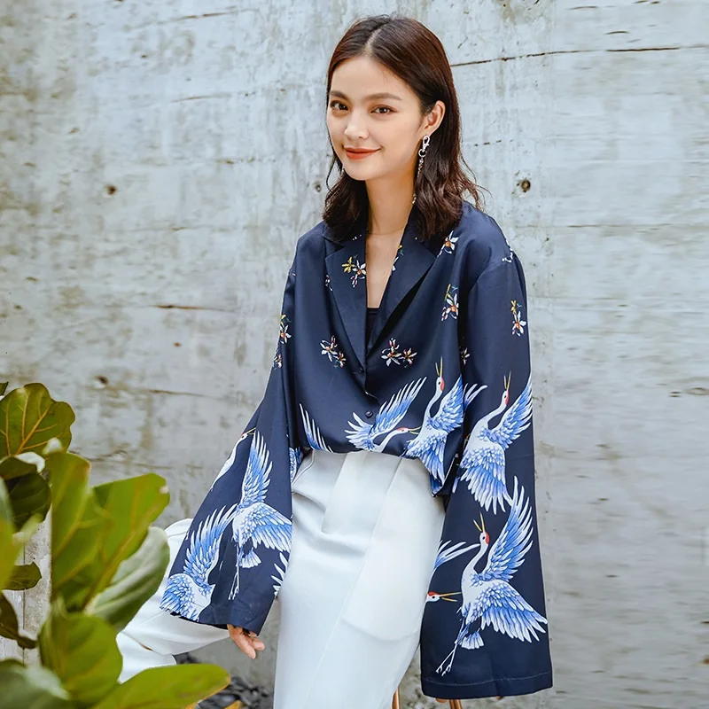 Kimonos woman 2018 Japanese kimono cardigan cosplay shirt blouse for ...